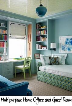 Many people do not need a guest room all of the time, so they combine a guest room with a home office so the space is not wasted.  Here are a few tips and tricks for making a multipurpose home office and guest room in one room.