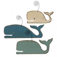 Wood Whale Ornaments