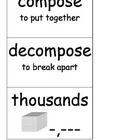This set of cards contain the words used in the new math TEKS for 2nd grade for place value....