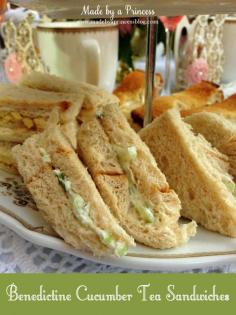 
                    
                        Benedictine Cucumber Tea Sandwiches | Made by a Princess Parties in Style
                    
                