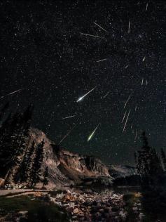 Perseid Meteor Shower 2012: David Kingham - Night sky watcher David Kingham took this photo of the Perseid meteor shower from Snowy Range in Wyoming on August 12, 2012.  **Two Favorite things Meteors and Wyoming Sky**