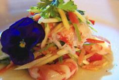 
                    
                        Salad of Green Mango with Prawn and Lobster Tail and Lime-Chili Dressing Recipe : Food Network - FoodNetwork.com
                    
                
