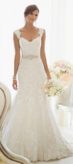 Essense of Australia, Fall 2014 Collection, D1617, The Crystal Bride. This beautiful all-over Lace fit and flare wedding gown features sparkling Diamante beading throughout and romantic cap sleeves. Comes in ivory or white Lace over a variety of Dolce Satin underdress color choices. Customize your gown to best reflect your sophistication and unique style with the included 1.5" Grosgrain ribbon sash in your choice of natural, white, orchid, topaz, blossom, bisque or black.