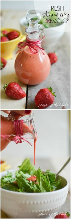 FRESH STRAWBERRY DRESSING I would substitute the canola oil for olive oil or coconut oil
