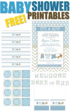 Boy Baby Shower Free Printables - How to Nest for Less™