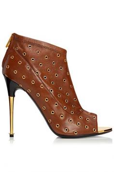 Leather Eyelet Ankle Boot