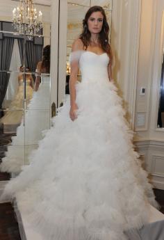 Ruffle Ball Gown | Marchesa Fall 2015 Wedding Dresses |Maria Valentino/MCV Photo | Blog.TheKnot.com