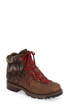 
                    
                        A classic lace-up hiking boot merges rich wool paneling with water-resistant, full-grain leather for a look that's both rugged and beautiful–while a cozy wool lining and cushy insole provide serious comfort cred. @Nordstrom
                    
                