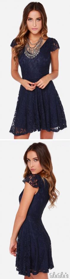LULUS Exclusive Made To Love Navy Blue Lace Dress :)  my new dress
