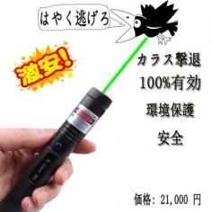 http://www.laserscheap.com/laserpointer-green-10000mw/p-1.html 
カラス対策 レーザーポインター カラス撃退