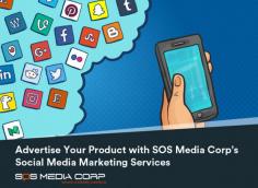 SOS Media Corp will help you in advertising your business on social media like Facebook, Twitter and more.  We also offer you various social media marketing packages like kickstarter, reach, professional and premium. 