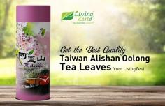 At LivingZest, we provide you with the relaxing and reviving Taiwan Alishan Oolong tea. This tea has an uplifting floral freshness and is very light and aromatic with a smooth aftertaste. Order your tea today! 