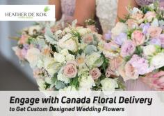 Canada Floral Delivery is a trusted and qualified flower shop in Edmonton. Here, all the floral designs are provided by Heather de Kok. She has worked with thousands of brides and grooms, making their weddings special. To learn more, contact us today!
