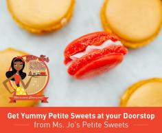 Get yummy petite sweets & bakery items at your doorstop by ordering them from Ms. Jo's Petite Sweets. We serve cupcakes, cookies, birthday cakes, wedding cake, and special dishes for parties and holidays.