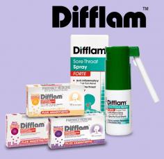Difflam products contain benzydamine hydrochloride*, an anti-inflammatory agent that treats inflammation, the primary cause of pain. By targeting inflammation, Difflam achieves fast and effective relief; whether it’s a mild tickle or severe soreness.