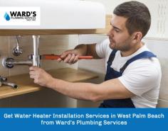 When it comes to water heater installation or repair, West Palm Beach residents prefer to choose Ward’s Plumbing Services. We have a team of licensed, insured plumbers that provide you with eco-friendly solutions. 