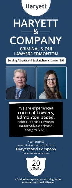 Haryett & Company is a team of criminal & DUI lawyers that has been serving Alberta and Saskatchewan since 1994. Our goal is to attend to a client’s every need so that he/she can start to move their life forward again.