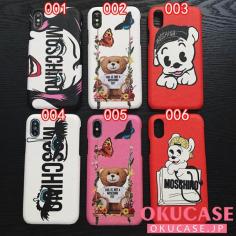 可愛い Moschino アイフォン11 XR XSケース 熊 モスキーノ iPhone8Plusカバー ペア用 GalaxyS8/S9 PLUSハードケース MOSCHINO ジャケット型 ギャラクシーnote8/9 カバー 韓国系