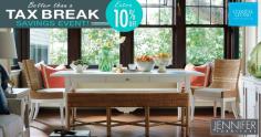 Jennifer Furniture Tax Break Event is started now! Buy affordable dining room Furniture at Jennifer Furniture. Everything is marked down plus take an extra 10% off! shop now and save more.Visit us nearest New York, New Jersey and Connecticut stores today!
https://www.jenniferfurniture.com/collections/dining-room