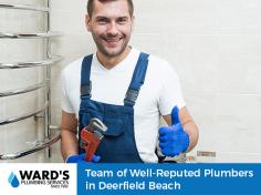 Visit Ward’s Plumbing Services for any of your plumbing problems whether it’s repair or installation. We have a team of well-reputed plumbers in Deerfield Beach, able to handle tub and shower installations, new toilet replacements & more. 