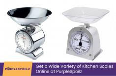 PurpleSpoilz offers an extensive range of kitchen scales at competitive prices. We stock the best quality kitchen scales in a variety of styles, capacity, sizes, and unit of measurement. Shop now! 