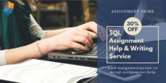Writing SQL assignments is always a tough task. And to help with it, we at Assignment Prime is offering SQL assignment help at 25% off. So, dont worry, just reach to us, seek SQL assignment writing service, and get your work done.

https://www.assignmentprime.com/sql-assignment-help