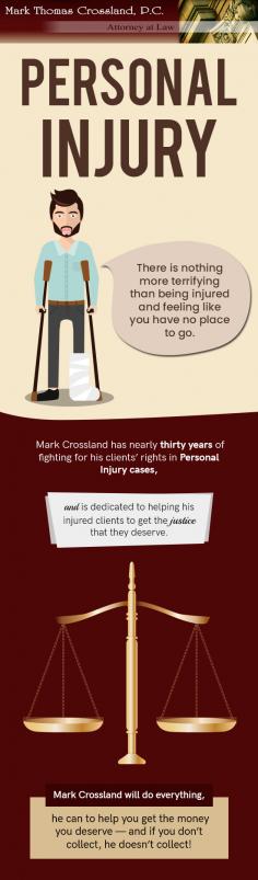 At Mark Thomas Crossland, P.C., we specialize in fighting for his clients’ rights in personal injury cases. We have the experts and expertise to help you get the compensation you deserve.