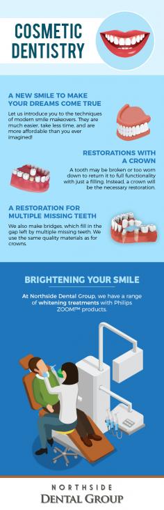 When it comes to modern smile makeovers, look no further than Northside Dental Group as we will help you achieve your goal with cosmetic dentistry. We provide quick-and-easy smile makeover, dental crowns, dental bridges, and orthodontics to brighten your smile. 