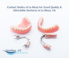 Restore the natural function of your teeth with quality dentures from Smiles of La Mesa. Our dentures are always custom made so that patients will feel comfortable. Get in touch today!