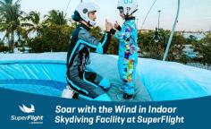 Wanna enjoy flying without having an airplane or parachute? Look no further than SuperFlight. Indoor skydiving in our vertical wind tunnel is a great way to enjoy the sensation of flying.