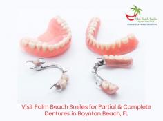 Palm Beach Smiles is the best choice to get dentures in Boynton Beach, FL. We specialize in offering partial and complete dentures to suit your needs. 