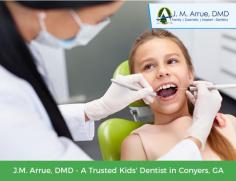 Dr. J.M. Arrue, DMD is one of the trusted kids' dentists in Conyers, GA. He strives to offer a range of dental care treatments in an environment that’s fun and comfortable. Call us to book your appointment today! 