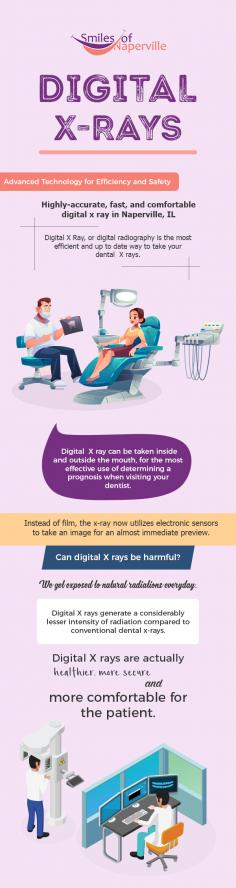 Digital dental x-ray is the most efficient method to prognosis your tooth and to take the x-ray from inside and outside. At Smiles of Naperville, Dr. Prasad Gonavarum uses digital x-rays in order to analyze your teeth immediately. 