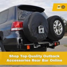 Shop top quality Outback Accessories Rear Bar online from Fit My 4wd at reasonable prices. It gives the ultimate protection plus improved off-road ability and the safety and security of dual spares. 