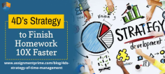 4D’s of productivity strategy explained by best homework helpers of Australia! The homework writing tips will help in finishing homework faster. Visit Assignment Prime for homework help NOW! 

https://www.assignmentprime.com/blog/4ds-strategy-of-time-management