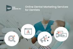 New Patients Inc helps dentists to reach their maximum potential of attracting high-quality patients, by offering a well balanced and effective online and offline marketing plan. Our Digital Marketing services include dental website design, expert SEO services, PPC and social media marketing. Contact us to discuss your dental practice. 