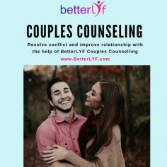 BetterLYF couples counselling can help improve the condition of your relationship. A lot of couples tend to seek therapy as a final resort or a last-ditch effort when nothing else appears to be working for them. Visit the website to know how counselling can help you deal with your relationship problems. 

https://www.betterlyf.com/relationships/couples-counseling.php
