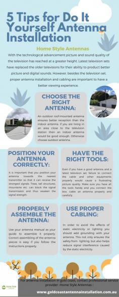 To install an antenna yourself, get the tips from the given info-graphic.