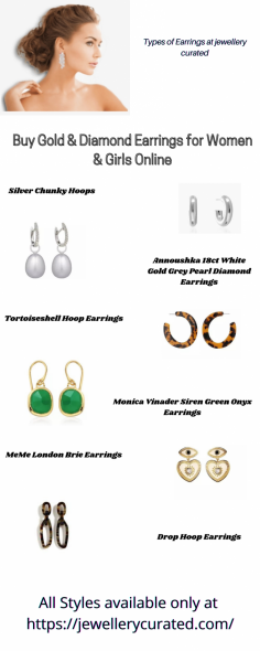 Are you looking for the very best in unique or custom, handmade earrings? Do not worry as jewellery curated presents you a huge selection of diamonds and gold earrings for women and girls online. To know more kindly check out our official website. 
https://jewellerycurated.com/earrings/