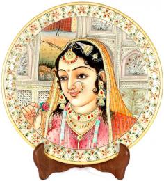Get The Fair Shahzadi-Watercolor Painting on Marble
Water colour paintings on marble are a rare work of art. Each of the ones in our collection has been handpicked for the precision and finish, not to mention the classic appeal of the subject portrayed therein. The one you see on this page is the bust of a Mughal princess. That she is Mughal could be made out from the style of her shringar and the hint of palace architecture in the background. Also, transparent dupattas were a thing in the visual arts popular with the Mughals.
Visit for Product: https://www.exoticindiaart.com/product/paintings/fair-shahzadi-MI25/
Courtesans: https://www.exoticindiaart.com/paintings/Mughal/courtesan/
Mughal Art: https://www.exoticindiaart.com/paintings/Mughal/
Paintings: https://www.exoticindiaart.com/paintings/
#paintings #art #mughalart #courtesans #watercolorpainting #indianart #marbleart
