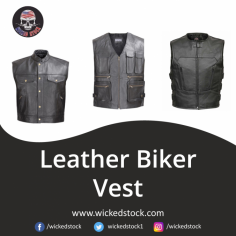 Wicked Stock is a Leading manufacturer of leather jacket. We have a wide range of leather biker vest.