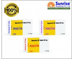 Poxet Generic Dapoxetine is Medicine used specifically for Treating Premature Ejaculation PE Products. Poxet® 30, 60, and 90 Manufacturer by Sunrise Remedies
