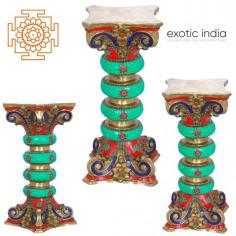 Brass Pedestal Decorated with Colorful Inlay work

Having a unique sculpture to decorate your home is as important as having the beautiful pedestal on which it is kept. A lavish pedestal for a stylish statue completes the look of the decorative artifact. The one shown here is a perfectly decorated and fashionably structured brass plinth that can ornament your house even if kept solely. Focus on the extensively precise and clear carvings at the bottom and similar ones at the top; having an artistic shape and each side scored by a patch of flower in the center as a broch with blue inlayed coils extending outwards.

Brass Pedestal: https://www.exoticindiaart.com/product/homeandliving/pedestal-decorated-with-colorful-inlay-work-zen702/

Furniture: https://www.exoticindiaart.com/homeandliving/furniture/

Home & Living: https://www.exoticindiaart.com/homeandliving/

#sculpture #homeandliving #furniture #pedestal #brasspedestal #inlaywork #statues #handmade
