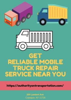 Get the best Mobile Truck Repair service near you. Our mobile maintenance service is the best way to manage trucks repair. Authority on Transportation provides truck repair and maintenance services. 
Call us at 631-865-5268 for truck repair services!