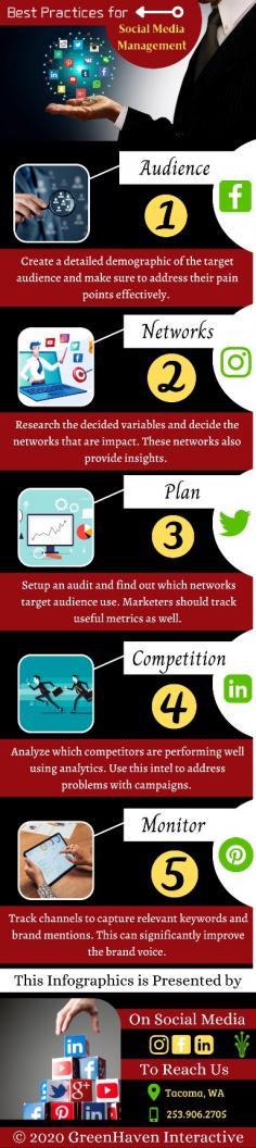 Checklist of Impactful Social Media Management

Creative a loyal audience base on various platforms with effective SMM strategies to reach high-level customers in a very short period digitally using the latest trends. Learn the best practices right now - Support@greenhaveninteractive.com.