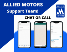 
Faster Enquiry Response with Our Team

Our app comes with powerful chat features which can help you get in touch with our back-office team support easily when it comes to buying or selling any vehicles. It lets you finalize deals much quicker than waiting for back-and-forth emails and save your time. Send us an email at info@alliedmotors.com for more details. 