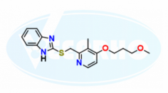 Rabeprazole EP Impurity B
Catalogue No.- VL970008
CAS No. - 117977-21-6
Molecular Formula - C18H21N3O2S
Molecular Weight - 343.44
IUPAC Name - 2-[[4-(3-Methoxypropoxy)-3-methyl-pyridin-2-yl]methylthio]benzoimidazole ;
Synonyms - Rabeprazole Related Compound E / Rabeprazole Sulfide