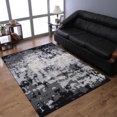 Hand Knotted Silk 3'x5' Area Rug Abstract Multicolor NS3306