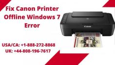 If you’re facing canon printer offline windows 7 error or any other technical issues related to canon printer then you can call our technical experts immediately at the toll-free number USA/Canada: +1-888-272-8868, UK: +44-808-196-7617. For more information visit the website Printer Offline Error.

