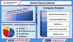 Global Dialysis Market is driven by the several benefits offered by Rising Prevalence of Chronic Kidney Diseases & Improved Reimbursement Policies.